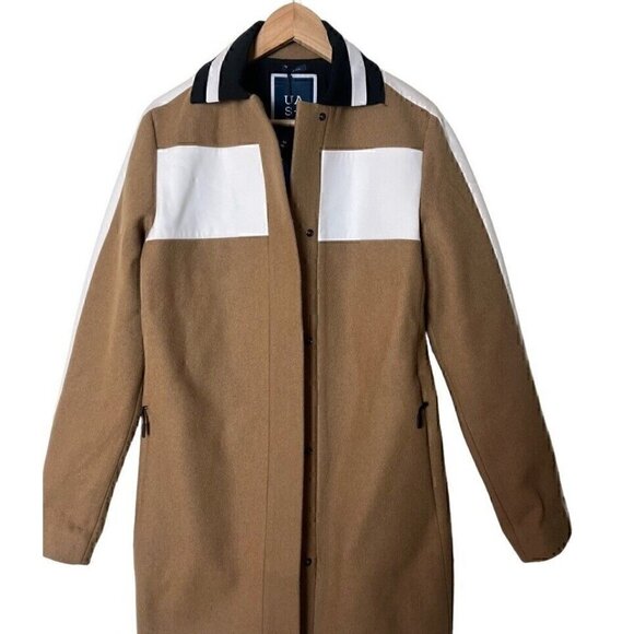 NWT Under Armour UAS Rugby Trench Melton Wool Coat S - Picture 4 of 8